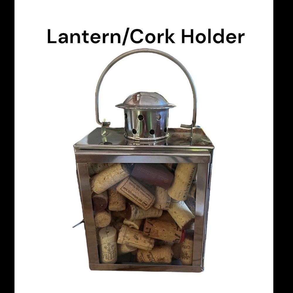 Metal & Glass Candle Holder/Cork Holder